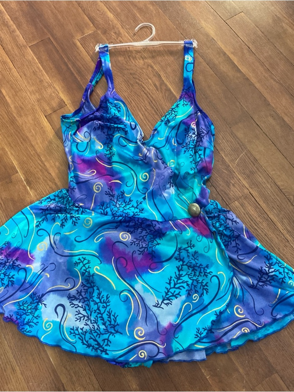 Mermaid silky vintage swim dress swimsuit  playsuits 60s pinup